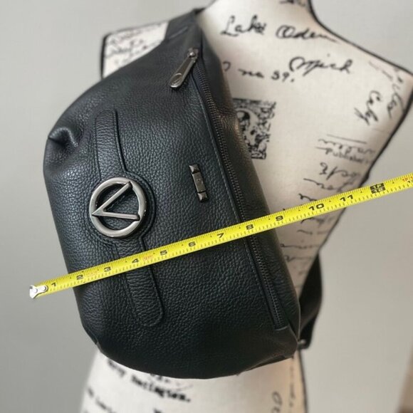 VALENTINO MESSENGER BAG LEATHER MADE IN ITALY BLACK EMO VERSATILE CARRYALL - Picture 6 of 16